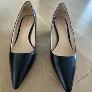 Leather Block Heel Shoe